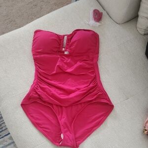 Anne Cole Fuchsia One-Piece Swimsuit